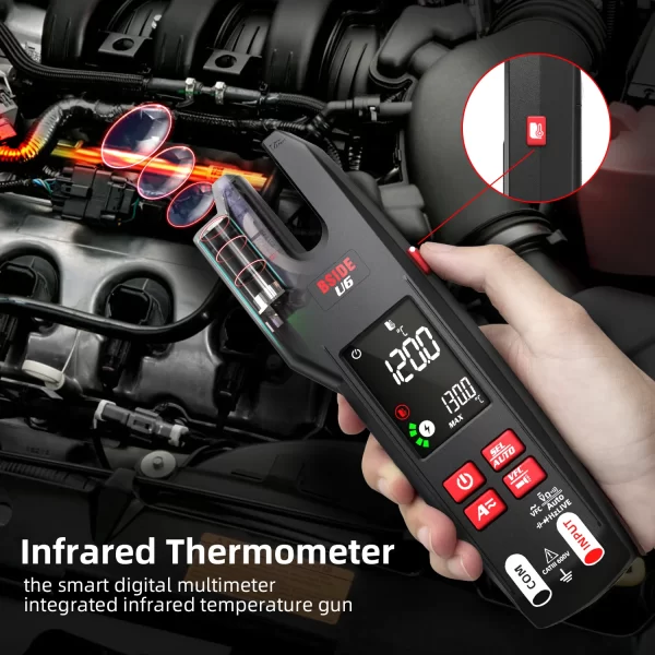 BSIDE U6 Professional Digital Clamp Meter 600A AC DC Pliers Voltmeter Electrical Tester - Image 11