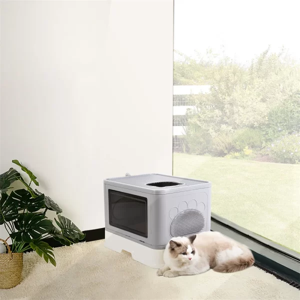 Large Hooded Cat Litter Box Tray Drawer Type - Image 11