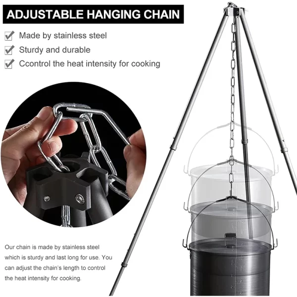 Outdoor Portable Folding Barbecue Stove Camping Picnic Stainless Steel Barbecue Frame - Image 3