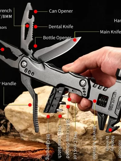 New Multifunctional Wrench Hammer Knife Pliers Survival Tool Stainless Steel Multi-tool Knife