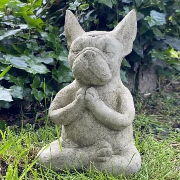 Solar Powered Outdoor Garden Dragon Statue Lovely Meditation Resin Crafts - Image 8