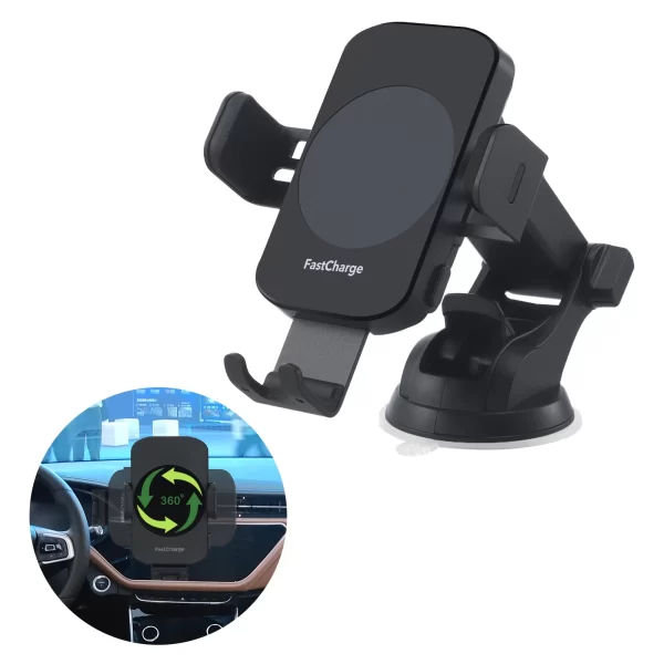 Wireless Car Charger, 15W Fast Charging Auto Clamping Car Charger