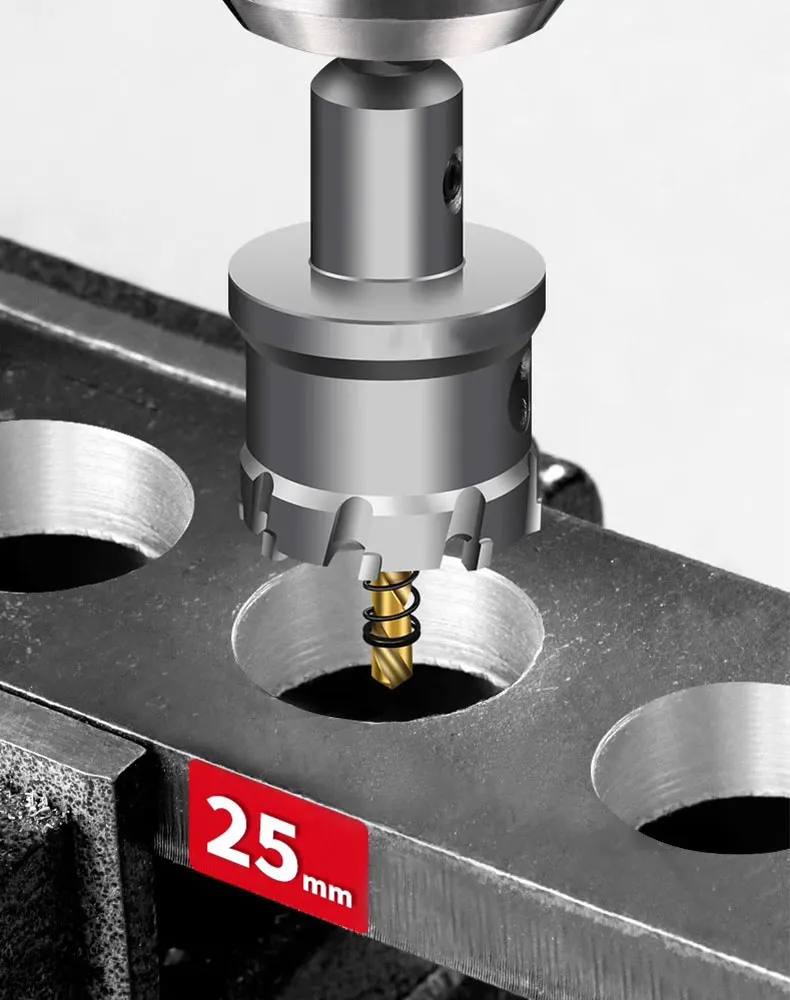 TCT Hole Saw Carbide Tipped Hole Cutter With Titanium-Plated Pilot Drill Bit - Image 7