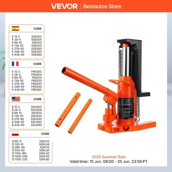 SucceBuy Hydraulic Toe Jack 2.5 Ton On Toe Toe Jack Lift 5 Ton Top Lift Capacity Machine Jack 0.8-5.3 in Toe Height 8.9-13.4 Top