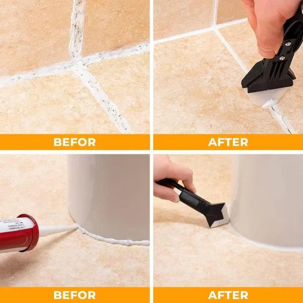 5 in 1 Metal Head Shovel Glue Tool Kit: Silicone Spatula, Caulk Remover - Image 11