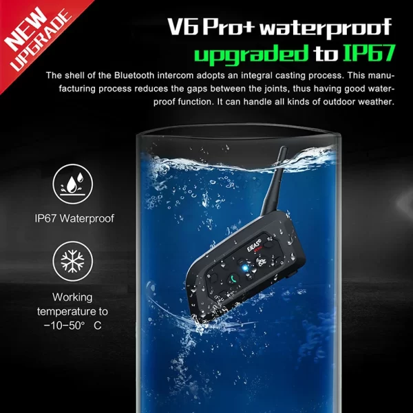 EJEAS Only Official Oversea Store V6PRO+ Motorcycle Intercom Helmet Bluetooth5.1 - Image 11
