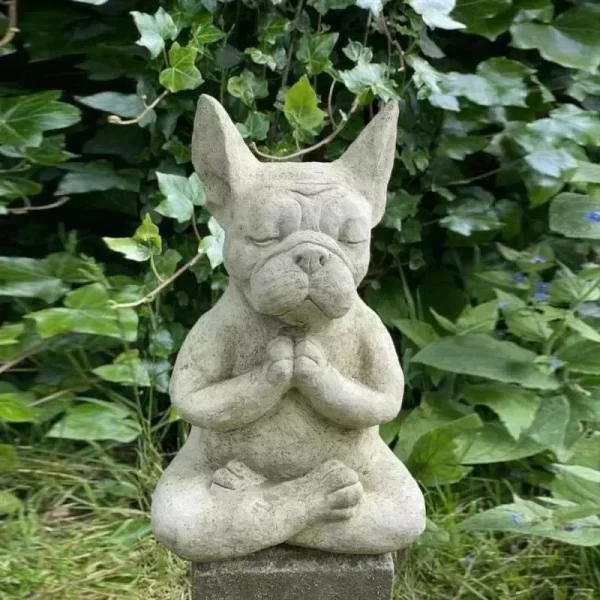 Solar Powered Outdoor Garden Dragon Statue Lovely Meditation Resin Crafts - Image 15