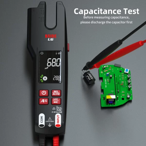 BSIDE U6 Professional Digital Clamp Meter 600A AC DC Pliers Voltmeter Electrical Tester - Image 12