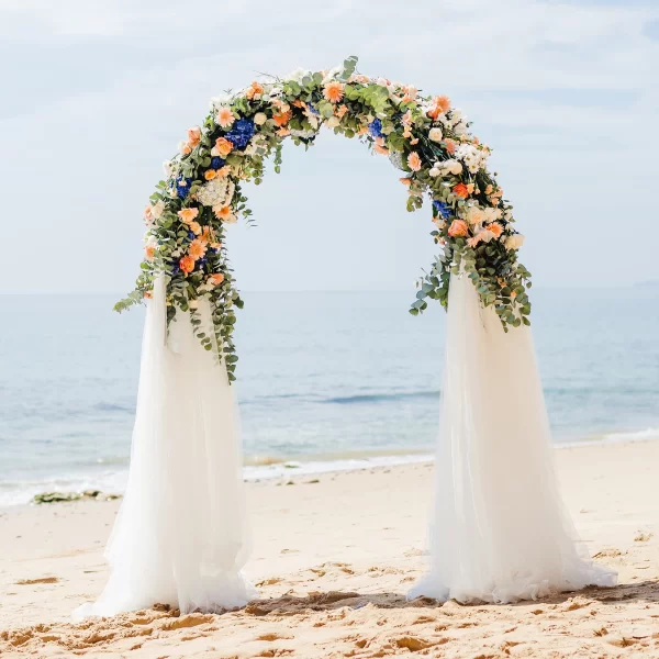 Large White Wedding Arch Stand 3 Layer - Image 4