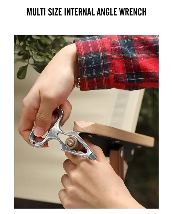 Outdoor EDC Survival Tool, Multifunctional Self-defense Spike,Wrench,Bottle Opener,Keychains - Image 6