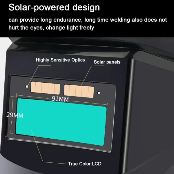 PC Welding Masks Automatic Variable Light Adjustment Large View Auto Darkening - Image 4