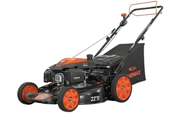 22 in. 201cc Select PACE 6 Speed CVT High Wheel RWD 3-in-1 Gas Walk Behind Self Propelled Lawn Mower, Black - Image 2