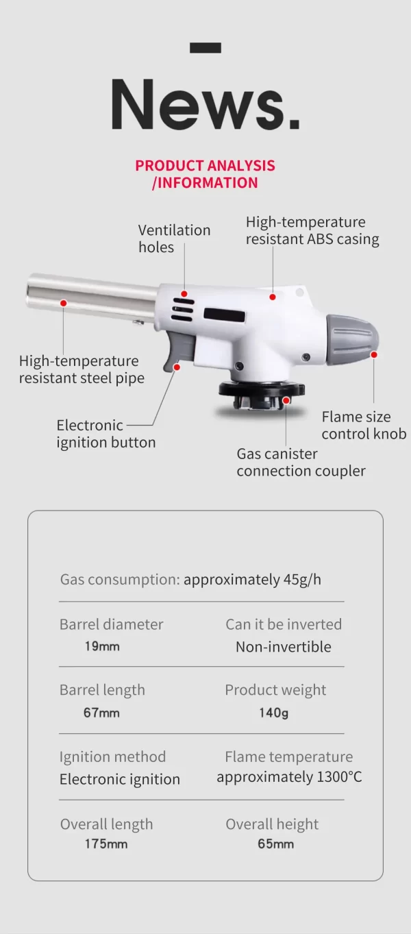 Portable Metal Flame Gun Butane Gas Welding-Burner Welding Gas Burner Flame Gas Torch Flame - Image 15