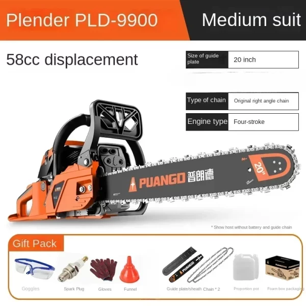 Powerful Gasoline Chainsaw for Tree Cutting with 4-Stroke Engine and Handheld Design C - Image 2