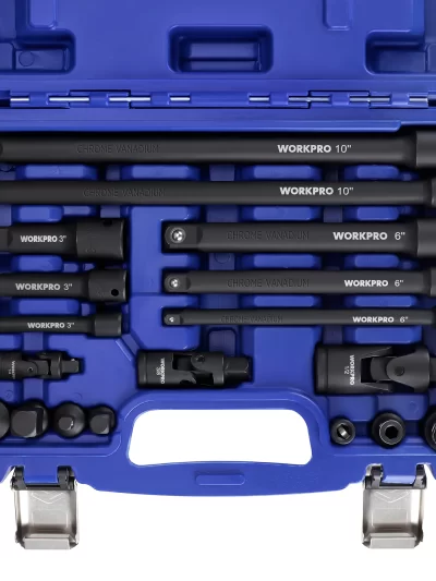 WORKPRO 18Pieces Drive Tool Accessory Set Includes Socket Adapters