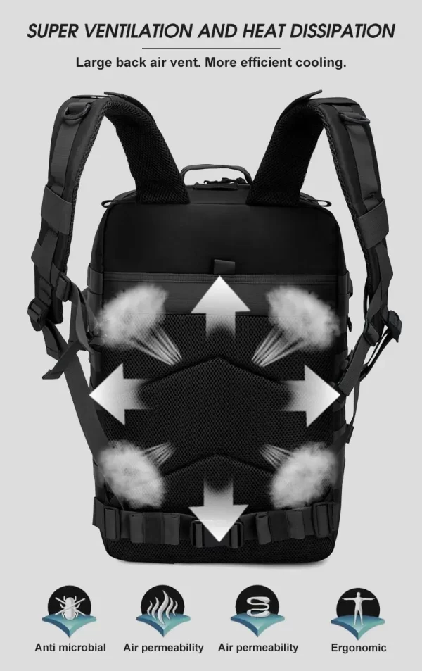45L/25L Tactical Backpack Men's Travel Large Capacity Rucksacks - Image 21
