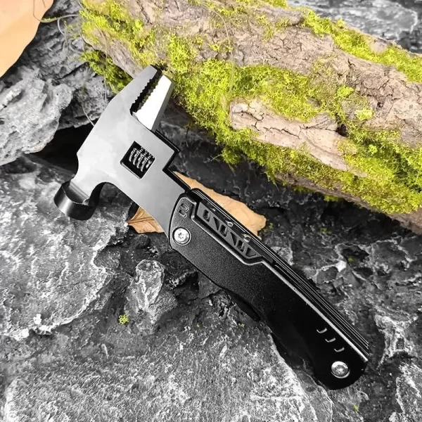 Adjustable Wrench Multitool Hammer for Survival,14in1 Emergency Escape Tool - Image 6