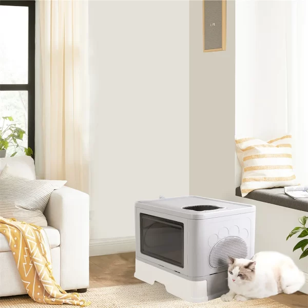 Large Hooded Cat Litter Box Tray Drawer Type - Image 10