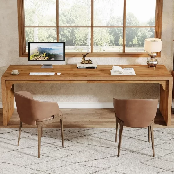 78.7 Inches Long Computer Desk, Wooden - Image 5