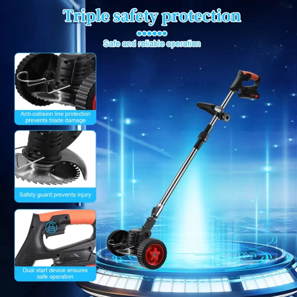 Foldable Grass Trimmer 21V 1300mAh Efficient And Durable Electric Mower - Image 5