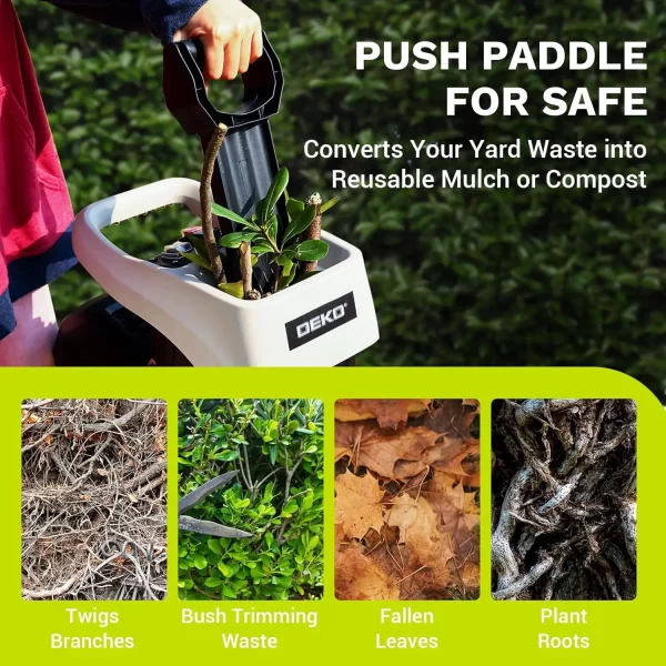 Electric 15-Amp Wood Chipper Shredder: 2800W 1.77-Inch Cutting Diameter - Image 5