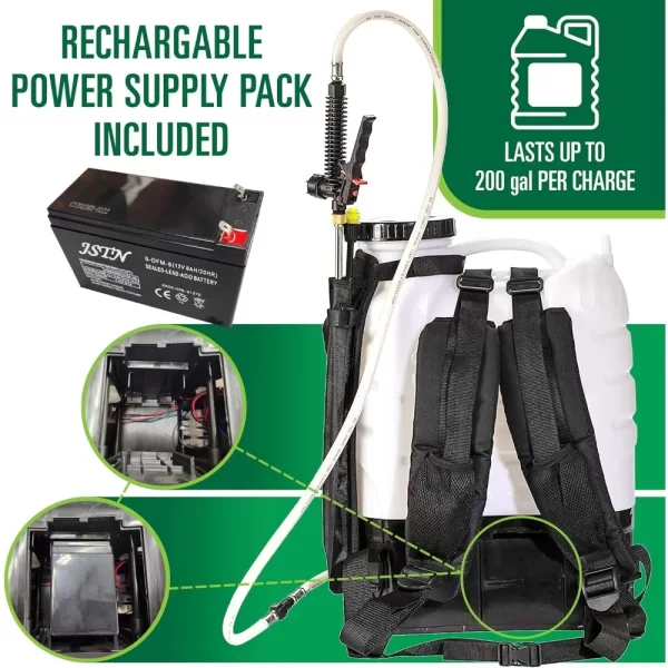 MY4SONS  4-Gallon Battery Powered Backpack Sprayer - Image 5