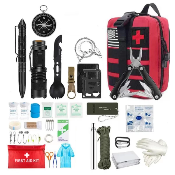 Survival First Aid Kit Survival Full Set Molle Outdoor Gear Emergency Kits Trauma Bag - Image 10