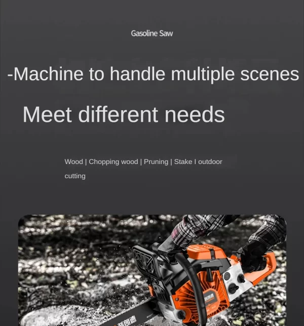Powerful Gasoline Chainsaw for Tree Cutting with 4-Stroke Engine and Handheld Design C - Image 8