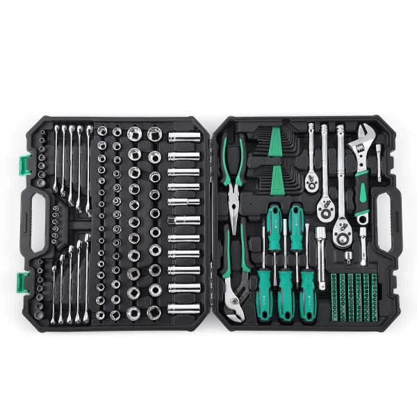 213-Piece Mechanics Tool Set General Assorted Sockets and Wrenches Set - Image 3