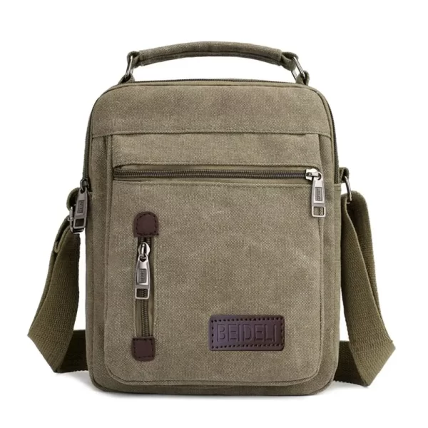 Multi Pockets Men Shoulder Bags Creative Tote Canvas - Image 9