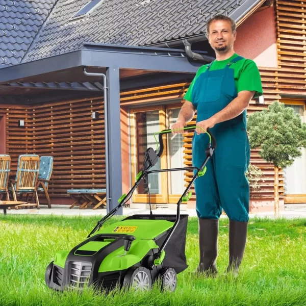 2-in-1 Scarifier and Lawn Dethatcher, 16-Inch 15A Corded Electric Dethatcher - Image 2