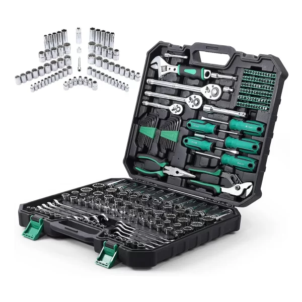 213-Piece Mechanics Tool Set General Assorted Sockets and Wrenches Set - Image 7