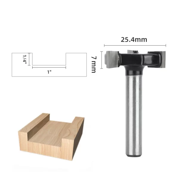 1/4 Shank Woodworking Milling Cutter T Shaped Slotting Cutter - Image 5