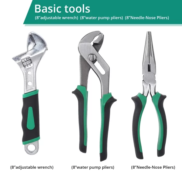 213-Piece Mechanics Tool Set General Assorted Sockets and Wrenches Set - Image 8