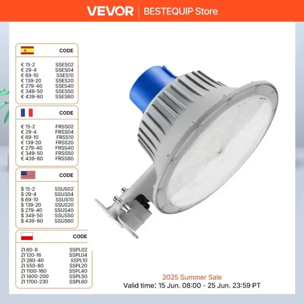 VEVOR LED Barn Light 50W 5500LM / 100W 11000LM Ultra Brightness 6000K