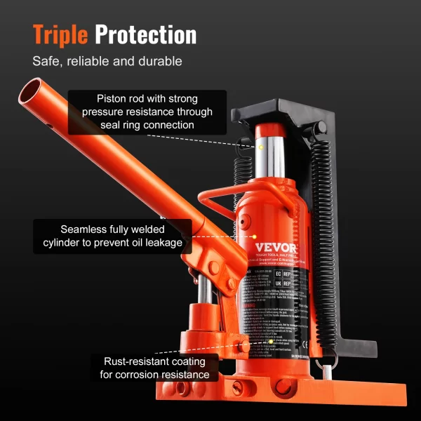 SucceBuy Hydraulic Toe Jack 2.5 Ton On Toe Toe Jack Lift 5 Ton Top Lift Capacity Machine Jack 0.8-5.3 in Toe Height 8.9-13.4 Top - Image 5