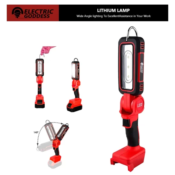 Electric Goddess Cordless Lighting Light Portable Flashlight Outdoor LED Camping Tool Adapted Makita/Dewalt/Milwaukee Battery ﻿ - Image 8