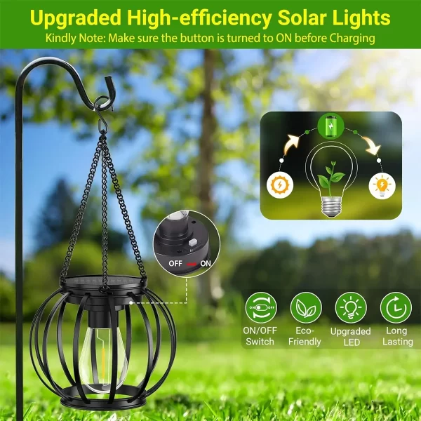 Solar Lantern Led Light Garden Lamps 3000k Lights Outdoor Waterproof - Image 5