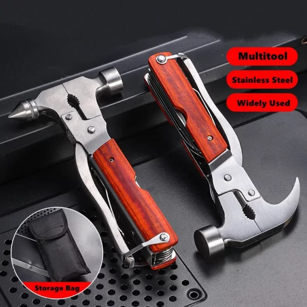 Multitool,Survival  Emergency Escape Tool with Axe,Hammer,Plier,Knife,Bottle Opener - Image 5
