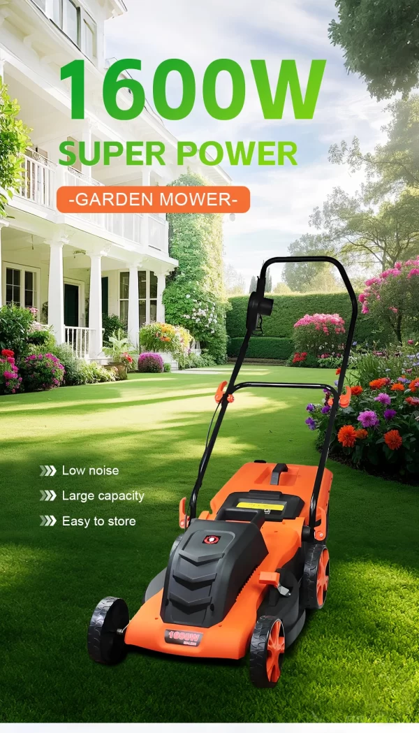 1200W/1600W Hand Push Weeder High Power Electric Lawn Mower - Image 10