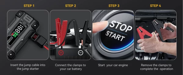 Car Jump Starter 3000A/4000A/5000A Battery Charger Emergency Power Bank Booster for 12V - Image 13
