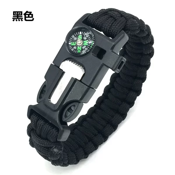 Outdoor  Survival Umbrella Rope SOS Bracelet Emergency Rescue Bracelet Compass - Image 8