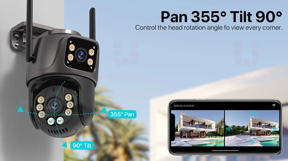 4K 8MP HD Wifi PTZ Camera Outdoor 4MP - Image 17