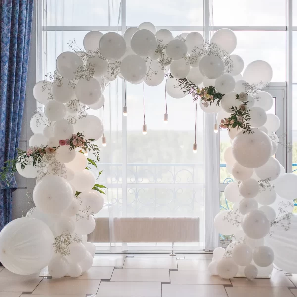 Large White Wedding Arch Stand 3 Layer - Image 5
