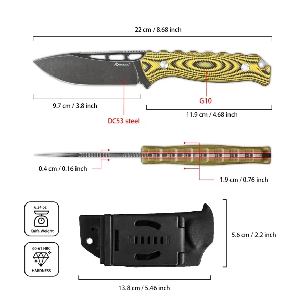 SDOKEDC Edc Fixed Blade Knife survival tactical hand tools - Image 11