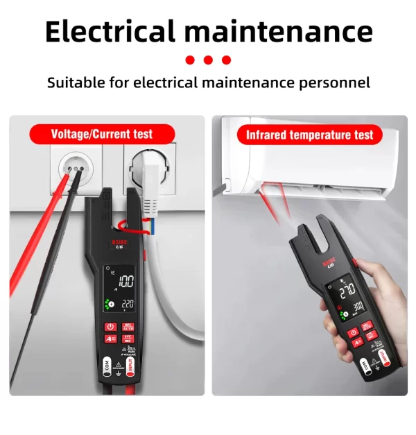 BSIDE U6 Professional Digital Clamp Meter 600A AC DC Pliers Voltmeter Electrical Tester - Image 15