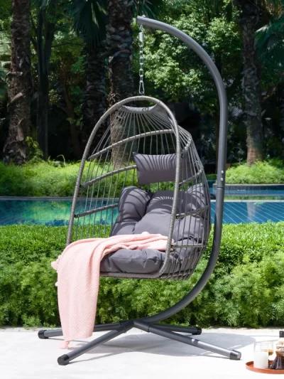 Hanging With Stand Patio Swinging Outdoor Hammock Egg Chair