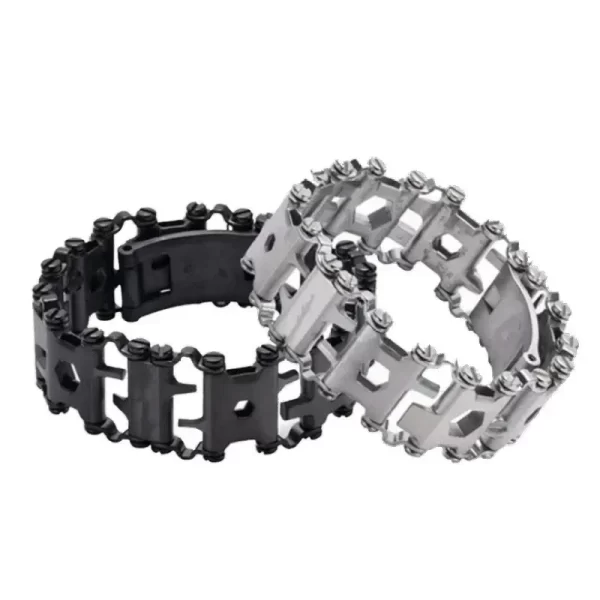 Survival Multitools Silver Bracelet  Stainless Steel Bracelet - Image 10