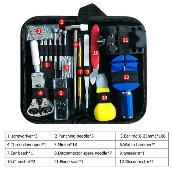 147-Piece Clock Maintenance Hardware Tools Watch Maintenance - Image 4