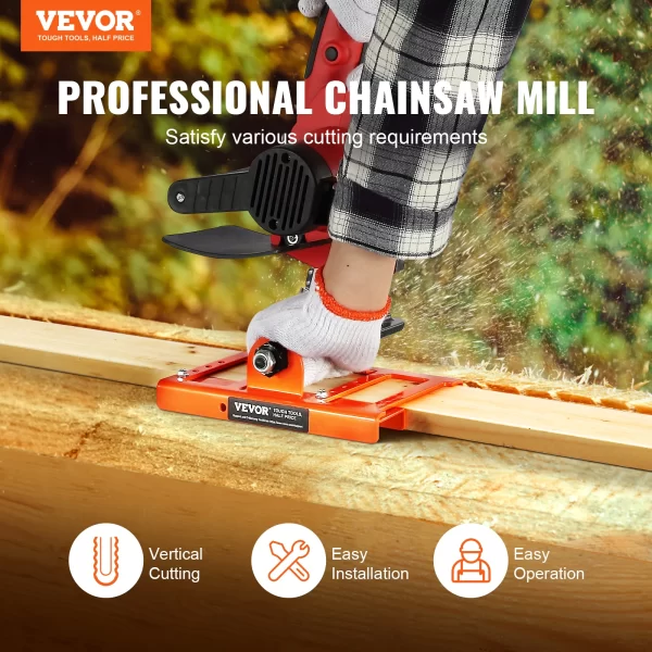 Chainsaw Mill Vertical Lumber Cutting Guide with 2"-6" Cutting Width Timber Chainsaw Attachment - Image 2